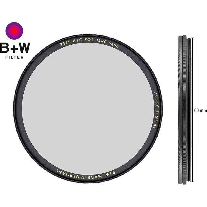 Поляризаційний фільтр B+W Zirkularer Käsemann (High Transmission, MRC, F-Pro, 16x покриття, Professional) 60mm, XS-PRO (Slim, HTC, MRC nano), Single