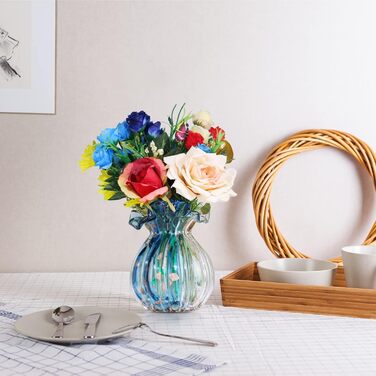 Скляна ваза ручної роботи, велика, сучасний дизайн, для дому, весілля та декору, підходить для квітів