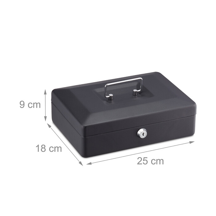 Relaxdays Cash Box with 2 Keys