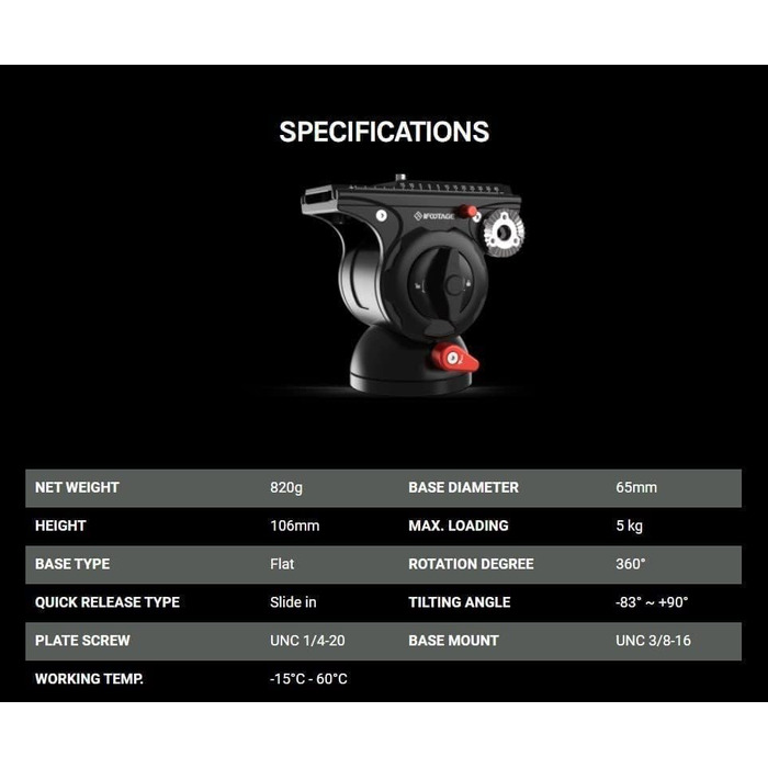 Штатив-монопод IFOOTAGE Cobra 3 C180F-P з підніжжям, 181 см, карбон, до 8 кг