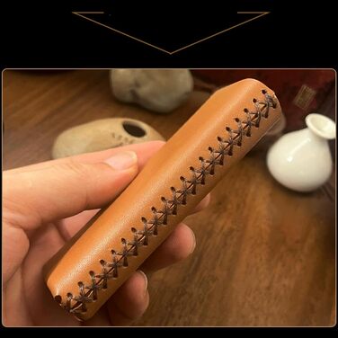 Шкіряний сигаретний футляр CQCQC, місткість 20, купрум, унісекс, коричневий
