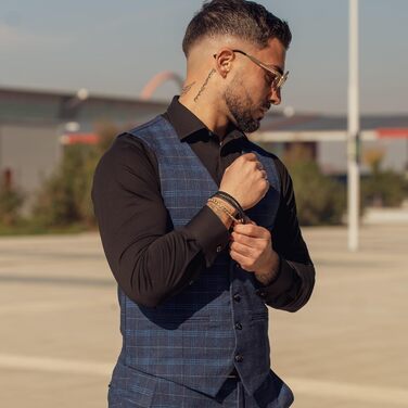 Чоловічий шкіряний браслет SERASAR Premium з магнітною застібкою з нержавіючої сталі (20 см) | Кольори: чорний, срібло, золото | У подарунковій коробці