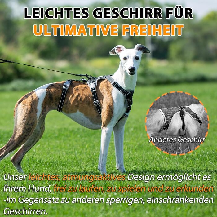 Шлейка для собак Huntboo, анти-витік, для панічних собак, світловідбиваюча, регульована, легка, чорна, розмір S, 1 шт.