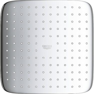 GROHE Vitalio Start 250 Showerhead (water-saving, anti-limescale system, durable surface), chrome, 26815000 (square)