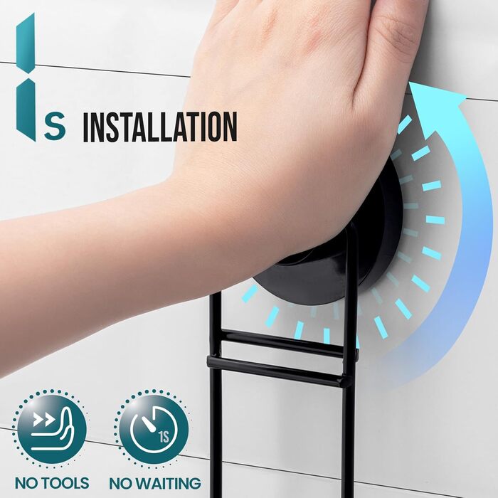TAILI Shower Soap Dish with Drain and Hook, MAX Hold 5 KG, Stainless Steel Soap Dishes No Drilling Required, Bathroom Soap Holder Wall Mount, Double Soap Holder with Suction Cup, Sponge Holder, Black