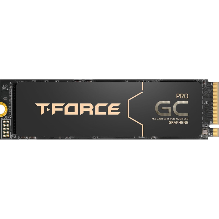 TEAMGROUP T-Force GC Pro 2TB NVMe SSD PCIe Gen4x4 M.2 2280 з графітовим кулером для геймінгу (5000/4500 MB/s)