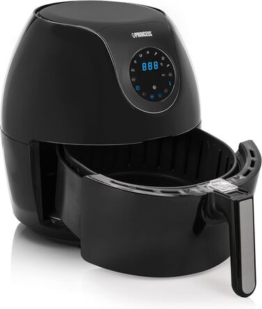 Princess XXL Air Fryer with 5.2L, Digital Touchscreen, 7 Programs, Oil-Free, 1700 W, Aerofryer 182050, Black REGULAR 5.2L