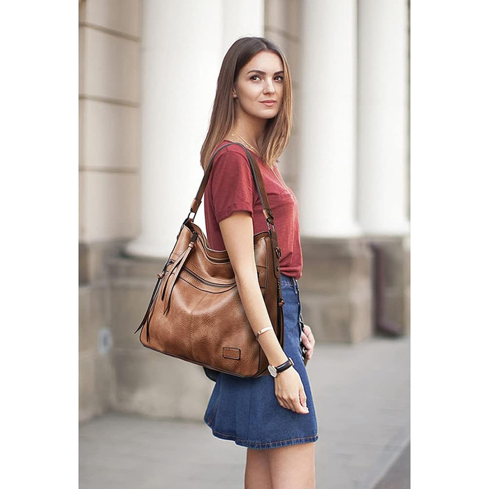 Сумка жіноча через плече та на ручку Shopper Khaki з екошкіри