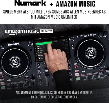 DJ-контролер Numark Mixstream Pro+ з розділенням STEM, 2 деки, Wi-Fi, 7