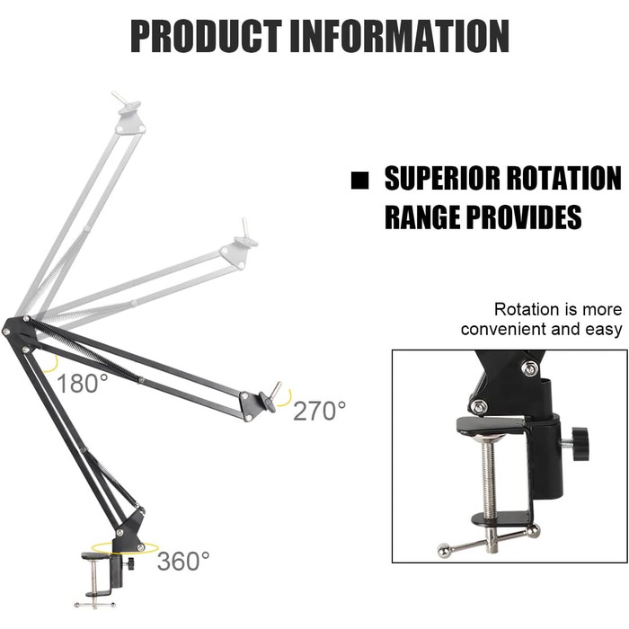 Регульований тримач для мікрофона: професійний тримач з 