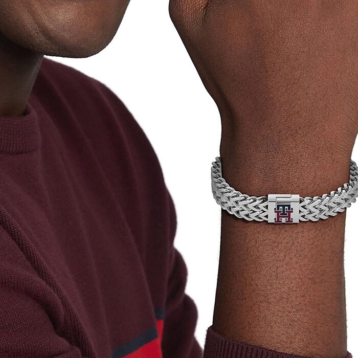 Чоловічий браслет Tommy Hilfiger з нержавіючої сталі, срібний, 19 см, 2790462