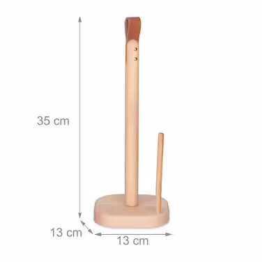 Relaxdays Wooden Square Kitchen Roll Holder