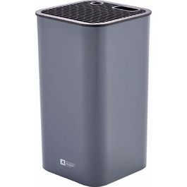 RICHARDSON SHEFFIELD Knife Block Grey, Universal Block for Knives, With Flexible Grid, Space for Scissors and Sharpener, Non-Slip