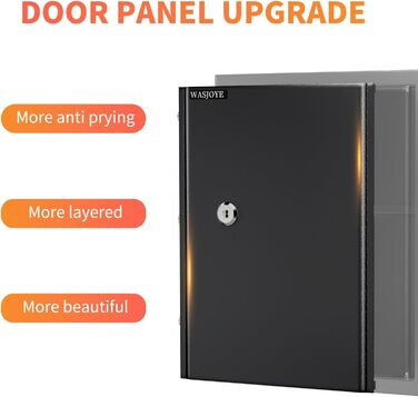 Safe Tresor WASJOYE: Сейф для дому/офісу з ключем (25x35x25 см, 49 л)