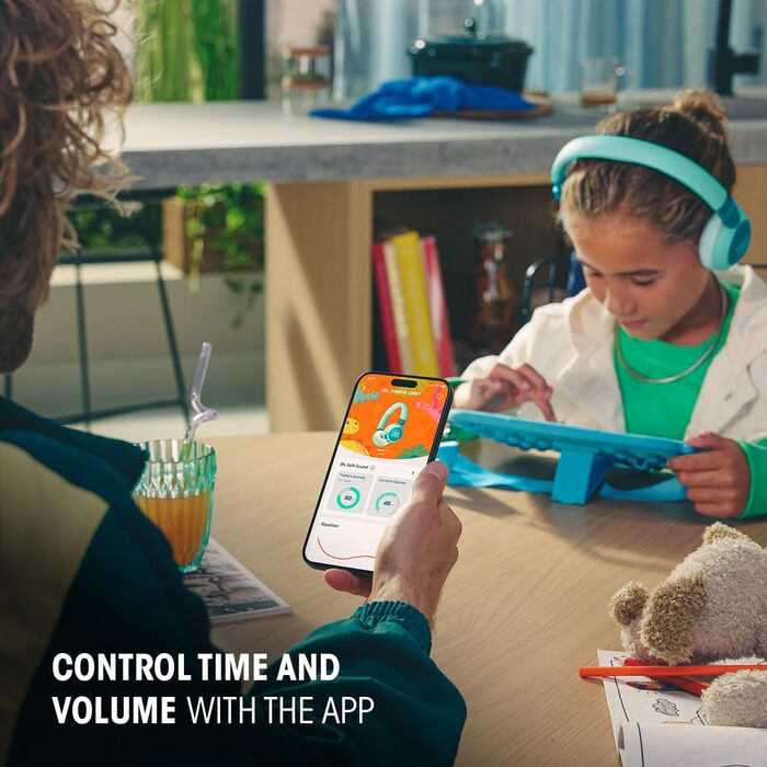 Навушники JBL Junior 320 BT - Бездротові Bluetooth навушники для дітей з мікрофоном, 50 годин, JBL Safe Sound, зелені