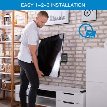 Настінне кріплення для телевізора PERLESMITH Ultraslim 26-75 дюймів, VESA 400x400, до 52 кг