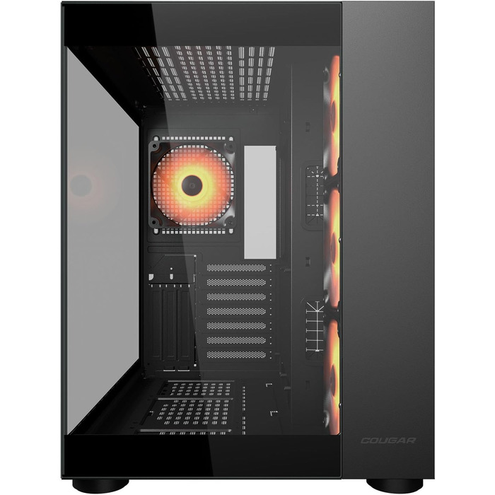 Корпус для ПК Cougar Cube Midi-Tower, загартоване скло, 3 вентилятори FV150 ARGB, чорний