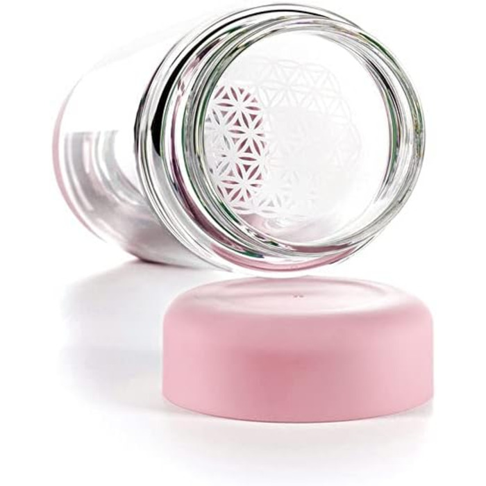 VitaJuwel inu! CRYSTAL blossom rose | The water bottle with quartz crystal for individualists
