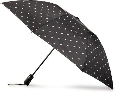 Сонцезахисний парасолька Recycelter InBrella з автоматичним закриттям, компактний, водонепроникний, для подорожей, з принтом 'Леопард', 'Літаючі серця'