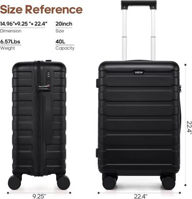 Набір валіз Roadcheer: тріо з полікарбонату з TSA-замком та аксесуарами (рюкзак, культки, сумочка для взуття)