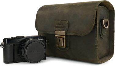 Чохол для камери MegaGear Pebble з натуральної шкіри для бездзеркальних, моментальних та DSLR камер (Зелений)