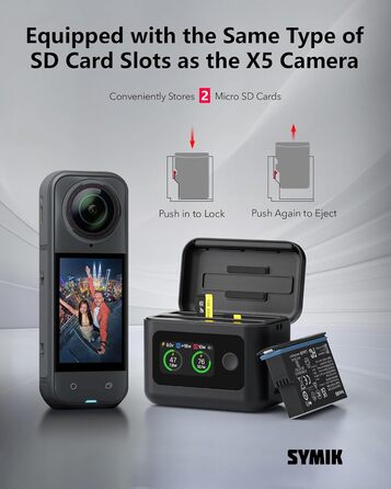 Хаб швидкої зарядки Smart для Insta360 X5, 27W, з LED-індикатором та кабелем