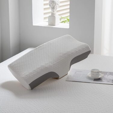 Good Night Neck Pillow Head Pillow Neck Pain Sleep Pillow Ergonomic Head Pillow Memory Foam Pillow for Neck Pain Side Sleepers (65 * 36 * 13/10cm)