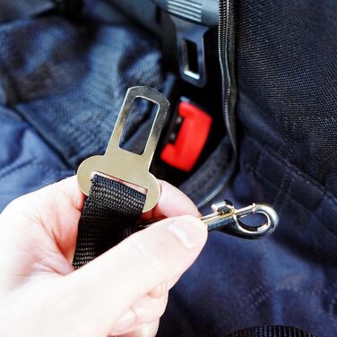 Накидка на заднє сидіння автомобіля для собак Fudajo 137x147 см, роздільна захисна накидка з віконцем, чорний чохол