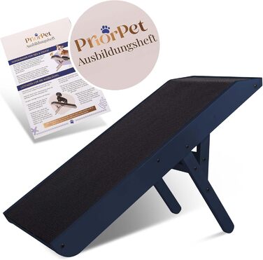 Рампа для собак Hunderampe - регульована, 18-53 см, для ліжка/дивану, з берези, антиковзаюча, чорна (темно-синя)