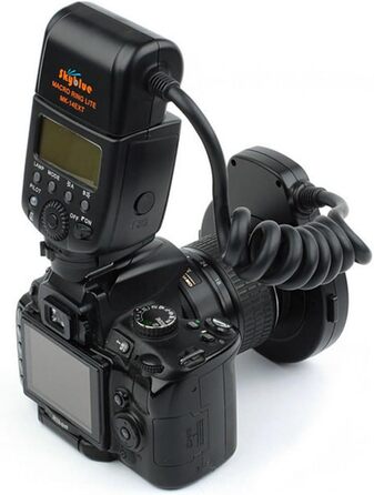 Кольцевий світловий прилад Meike MK-14EXT iTTL TTL LED для камер Nikon DSLR з гарячим башмаком