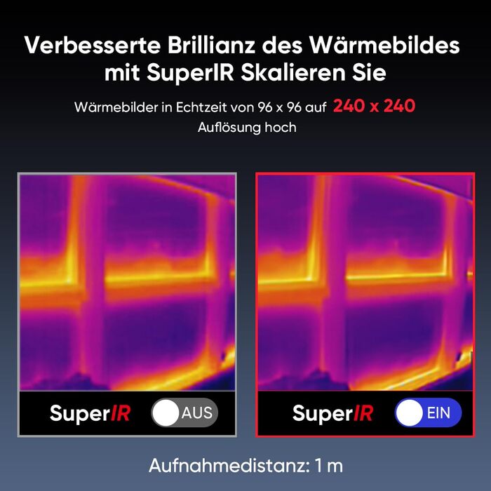 Тепловізор HIKMICRO SuperIR 240x240 з лазерним покажчиком, -20°C до 550°C, 25 Hz, компактний