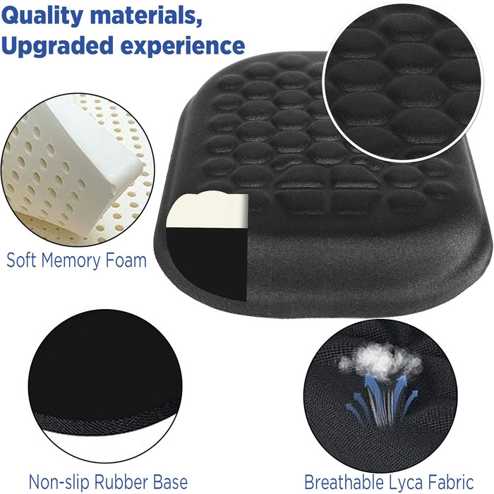 Підставка для зап'ястя Gimars під клавіатуру та мишу з memory foam, чорна