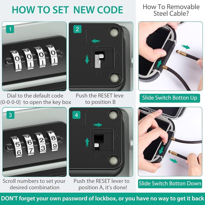 Сейф ORIA портативний з кодовим замком, водонепроникний, для відпочинку, подорожей, офісу (сірий)