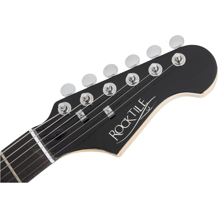 Електрогітара Rocktile Pro ST60-SKULL з дизайном черепа (Humbucker, 2 Single Coils, 22 лади, гриф з рожевого дерева, корпус з липи, гриф з клена)