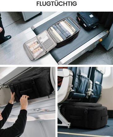 LOVEVOOK Рюкзак для ручної поклажі, 40L, для ноутбука 17.3