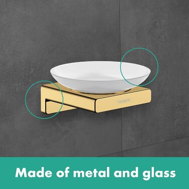 Hansgrohe Soap Dish AddStoris, Soap Holder, Polished Gold Optic