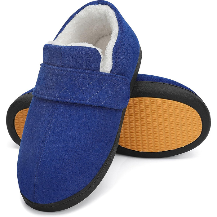 Тапочки Mishansha Herren Winter з підкладкою Memory Foam, зимові, чоловічі, 38-49 (Темно-синій, 44 EU)