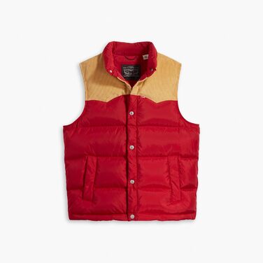 Жилет Levi's чоловічий Western Super Puffer Weste L Rhythmic Red