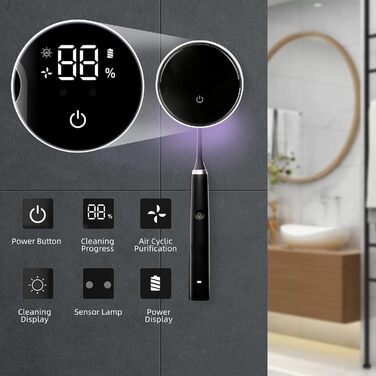 UV Disinfecting Toothbrush Holder with Drying, Automatic Sensor Brush Holder, Electric Toothbrush Disinfectant, Toothbrush Sterilizer Organizer