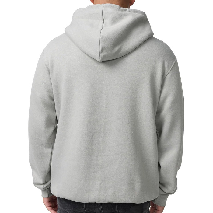 Чоловічий худі на блискавці Smith & Solo — спортивна кофта з капюшоном, Slim Fit, сіра, розмір L, високоякісна бавовняна суміш