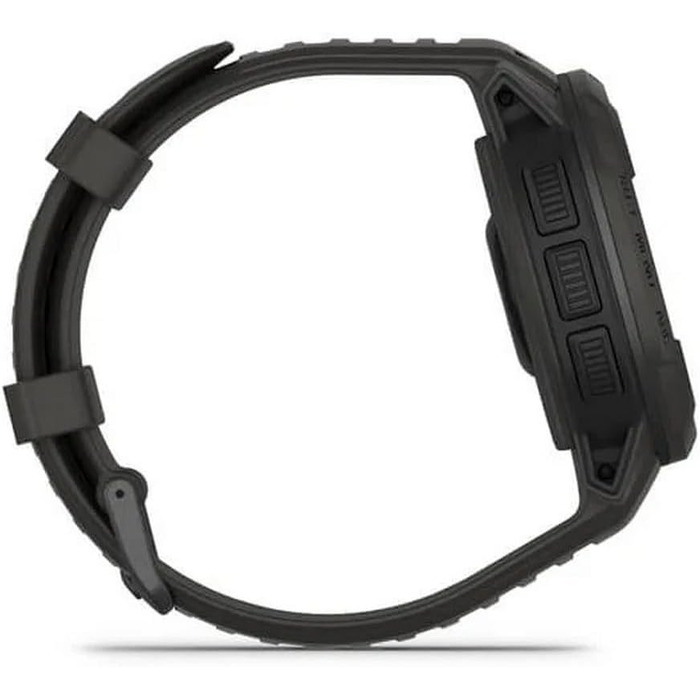 Garmin Instinct Crossover Solar: гібридний смарт-годинник з сонячною зарядкою, 45 мм, Graphite, GPS, Cardio, SpO2, 70 днів роботи, +30 спортивних функцій, Activity Tracker