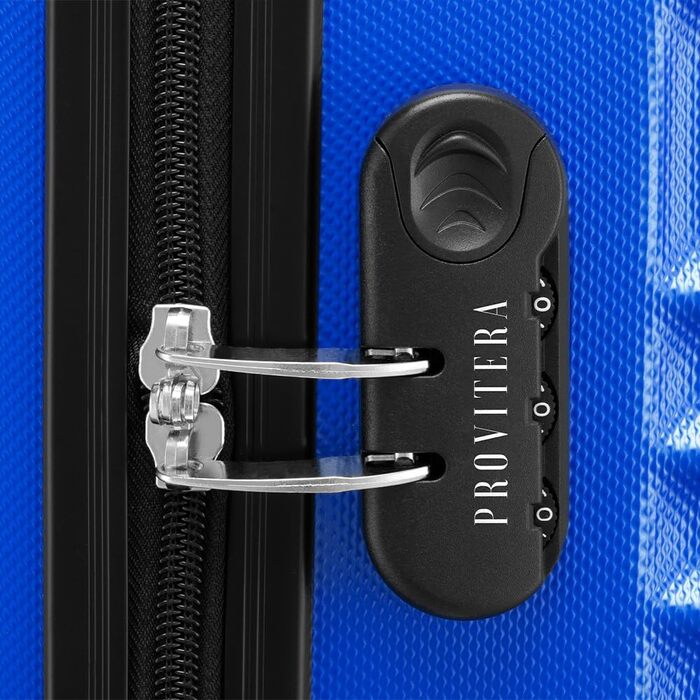 Набір валіз ABS S-M-L-XL з кодовим замком та телескопічною ручкою, ролер для подорожей, ручна поклажа (Блакитний)