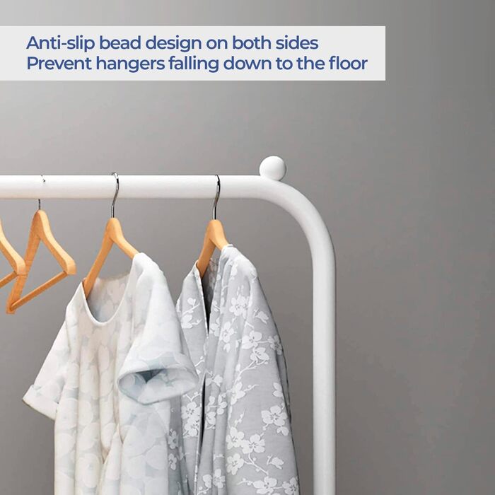 edihome Clothes Rack, Clothes Rail, Double, 110 x 150 x 54 cm, Shoe Rack, Metallic, Stable, Clothes Organizer (White)
