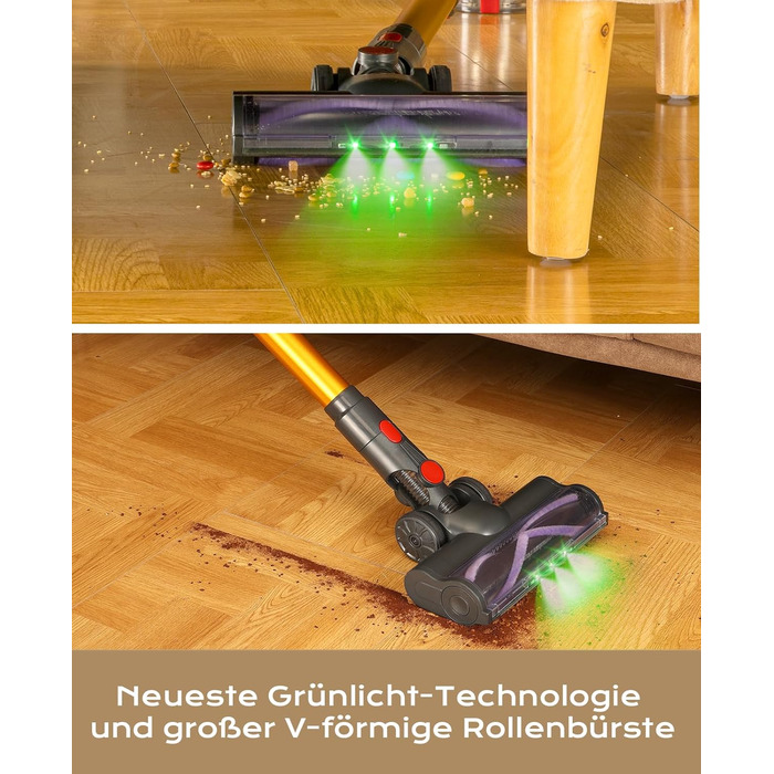 Бездротовий акумуляторний пилосос V15: 35KPa, 6-в-1, для твердих підлог та килимів, видаляє шерсть тварин