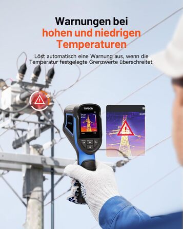 Тепловізор TOPDON TC004 Mini: 240x240 IR, до 15 годин роботи, -20°C до 450°C, 25Hz. Ідеально для діагностики будівель, виявлення витоків, HVAC