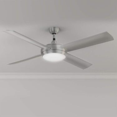 Стельовий вентилятор Cecotec EnergySilence Aero 450 з підсвічуванням, 42 дюйми (107 см), 50 Вт, 3 швидкості, реверсивний (сріблястий)