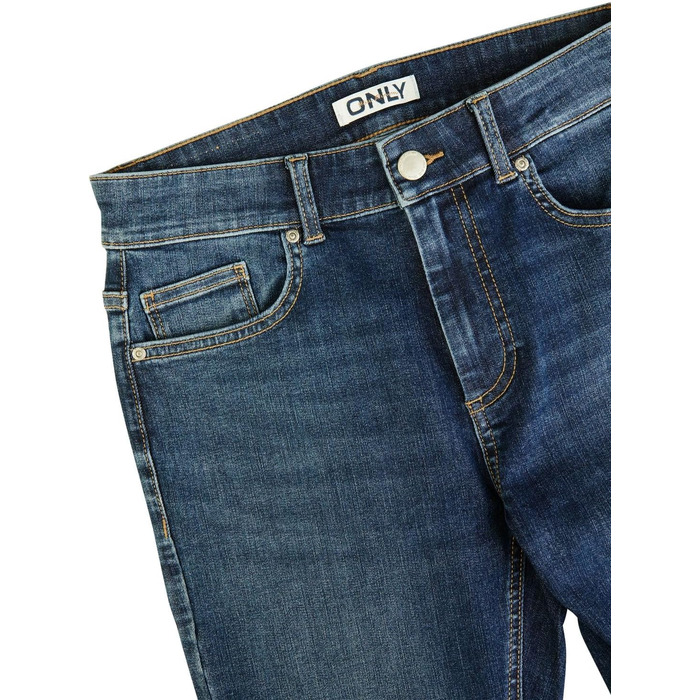 Джинси жіночі Only широкі штанини, розкльошені, середня посадка, блакитний денім (15349169)