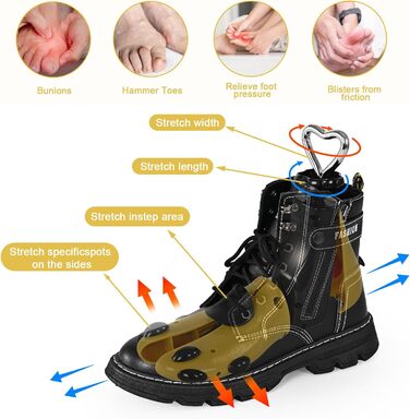 JJDPARTS Shoe Stretchers for Women, Men, Boot Stretchers for Women, Adjustable, Unisex, Wide Feet, Red