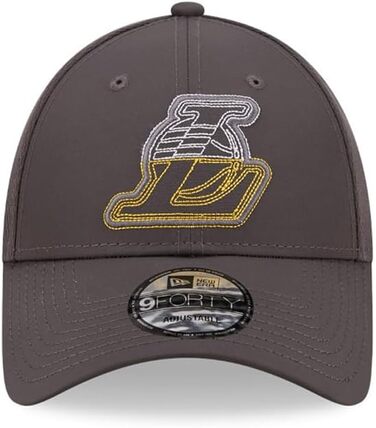 Кепка New Era NBA 9FORTY Los Angeles Lakers сіра з сіткою на спині