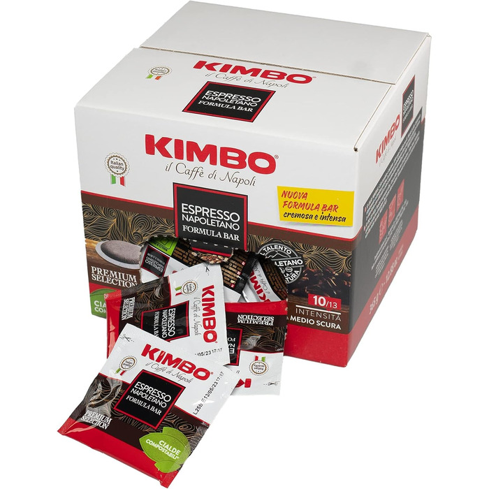 Кавові пади Kimbo Espresso Napoletano ESE 44 мм, інтенсивний італійський еспресо, темне обсмаження, 100 шт.